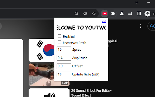 YouTwowowobifier  from Chrome web store to be run with OffiDocs Chromium online