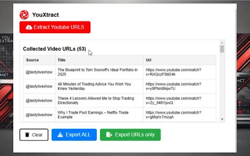 YouXtract  from Chrome web store to be run with OffiDocs Chromium online