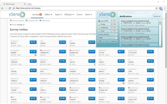 ySense Addon  from Chrome web store to be run with OffiDocs Chromium online
