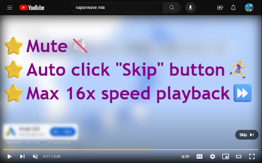YT Ad Max  from Chrome web store to be run with OffiDocs Chromium online