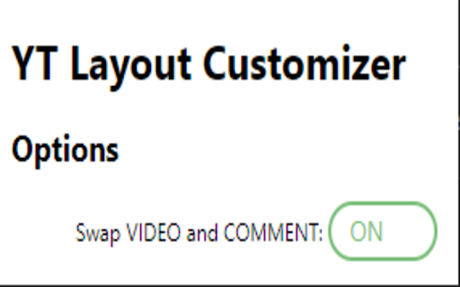 YT Layout Customizer  from Chrome web store to be run with OffiDocs Chromium online
