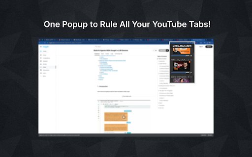 YT Media Manager  from Chrome web store to be run with OffiDocs Chromium online