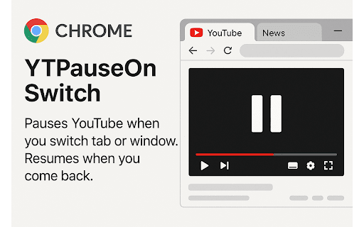 YTPauseOnSwitch  from Chrome web store to be run with OffiDocs Chromium online