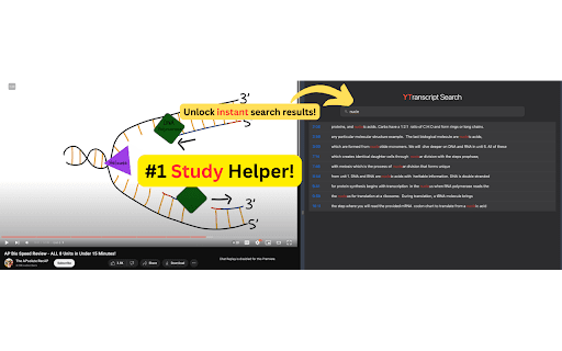 YTranscript  from Chrome web store to be run with OffiDocs Chromium online