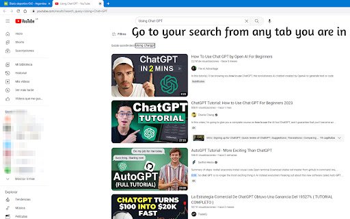 YT Search  from Chrome web store to be run with OffiDocs Chromium online