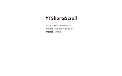 YTShortsScroll  from Chrome web store to be run with OffiDocs Chromium online