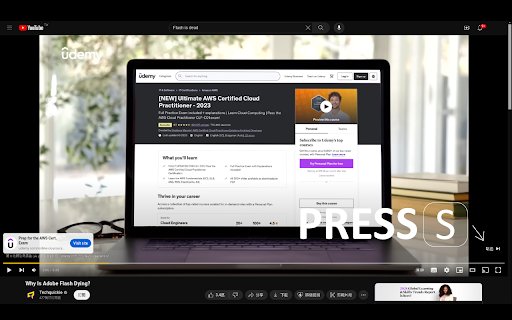 YT Skip AD Keymap  from Chrome web store to be run with OffiDocs Chromium online
