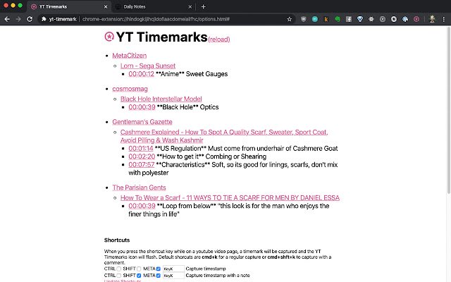 yt timemark  from Chrome web store to be run with OffiDocs Chromium online