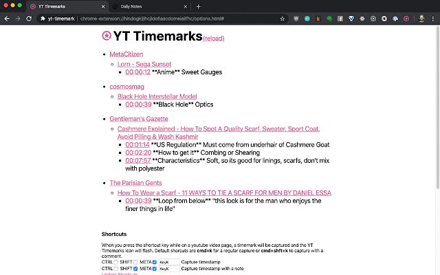 yt timemark  from Chrome web store to be run with OffiDocs Chromium online