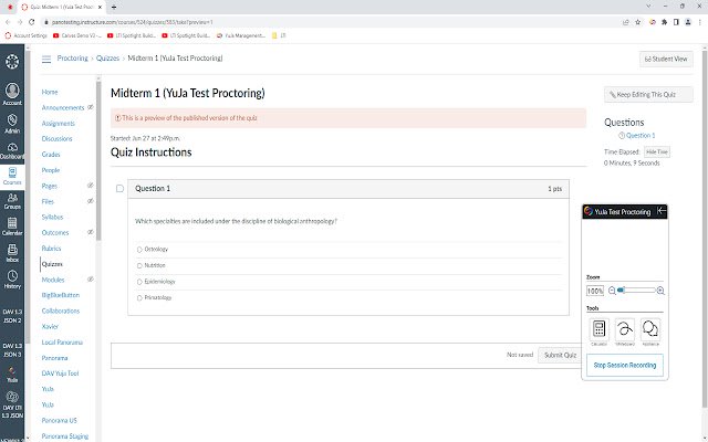 YuJa Verity for Test Proctoring  from Chrome web store to be run with OffiDocs Chromium online