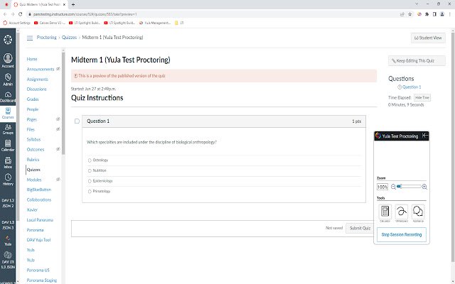 YuJa Verity สำหรับ Test Proctoring จาก Chrome เว็บสโตร์ที่จะรันด้วย OffiDocs Chromium ออนไลน์