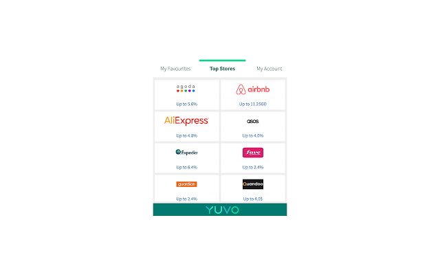Yuvo Cashback  from Chrome web store to be run with OffiDocs Chromium online