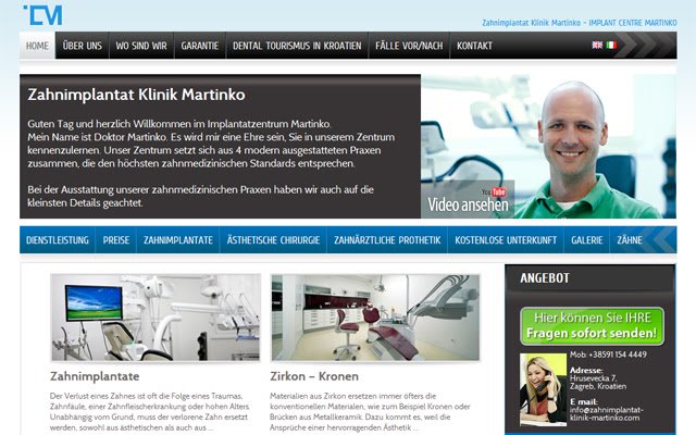 Chrome ウェブストアの Zahnimplantat Klinik Martinko が OffiDocs Chromium オンラインで実行される