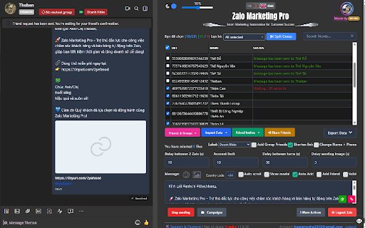Zalo Marketing Pro  from Chrome web store to be run with OffiDocs Chromium online