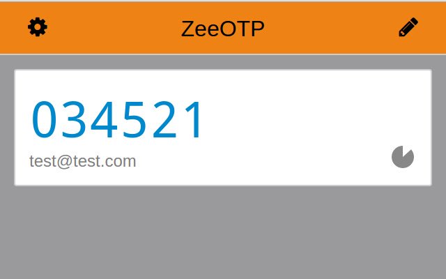 ZeeOTP daripada kedai web Chrome untuk dijalankan dengan OffiDocs Chromium dalam talian