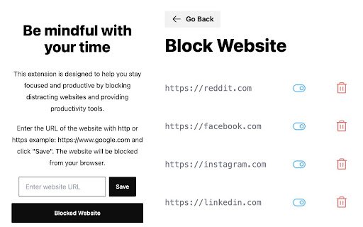 Zen by Mugai Block Distractions  from Chrome web store to be run with OffiDocs Chromium online