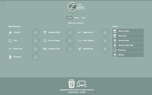 ZenCast mula sa Chrome web store na tatakbo sa OffiDocs Chromium online