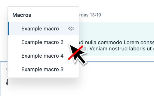 Zendesk Macro Mouse Blocker  from Chrome web store to be run with OffiDocs Chromium online
