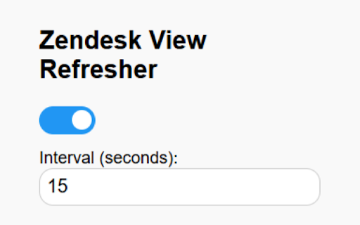 Zendesk View Refresher  from Chrome web store to be run with OffiDocs Chromium online