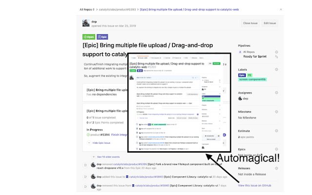 OffiDocs Chromium ഓൺലൈനിൽ പ്രവർത്തിപ്പിക്കുന്നതിന് Chrome വെബ് സ്റ്റോറിൽ നിന്ന് Zenhub-ലേക്ക് Github റീഡയറക്‌ട്