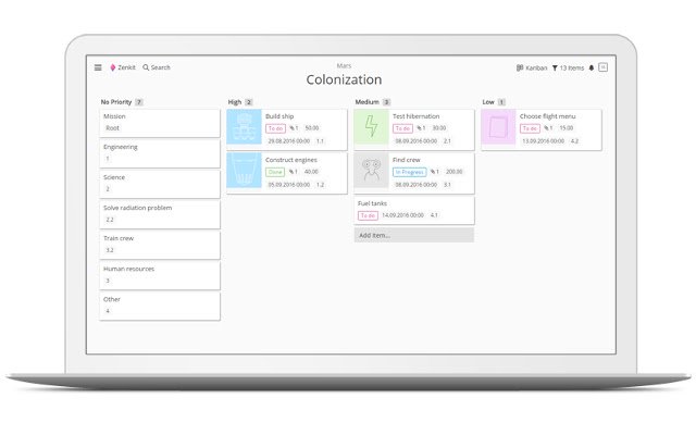 Zenkit  from Chrome web store to be run with OffiDocs Chromium online