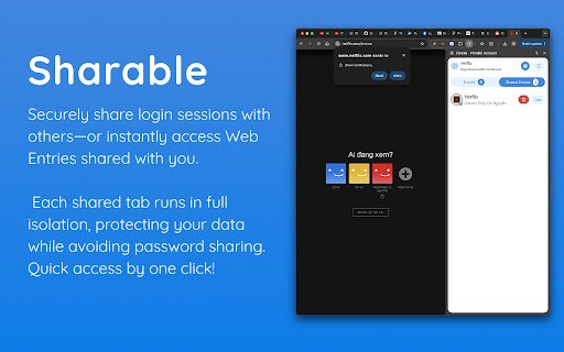 Zentab Parallel Account  from Chrome web store to be run with OffiDocs Chromium online