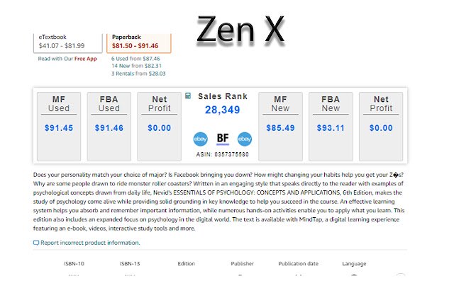 ZenX ze sklepu internetowego Chrome do uruchomienia z OffiDocs Chromium online