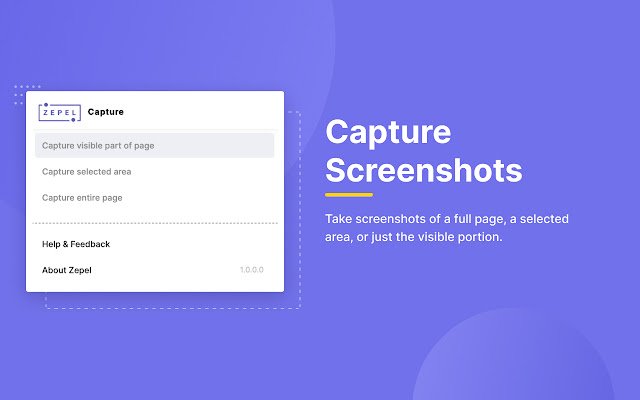 Zepel Capture ze sklepu internetowego Chrome do uruchomienia z OffiDocs Chromium online