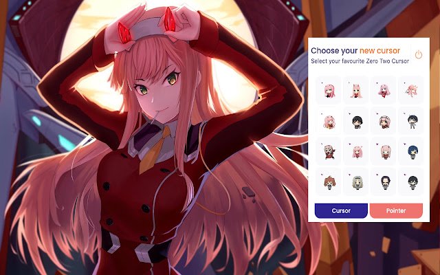 Zero Two Anime Cursor จาก Chrome เว็บสโตร์ที่จะรันด้วย OffiDocs Chromium ออนไลน์