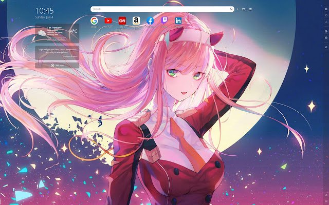 Zero Two Wallpapers כרטיסייה חדשה מחנות האינטרנט של Chrome להפעלה עם OffiDocs Chromium באינטרנט