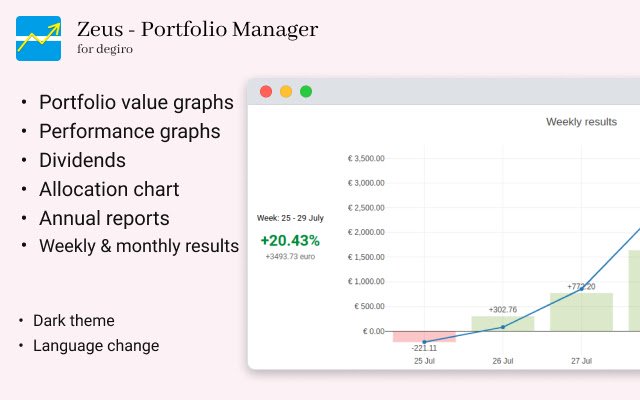 Zeus Degiro Portfolio Manager  from Chrome web store to be run with OffiDocs Chromium online