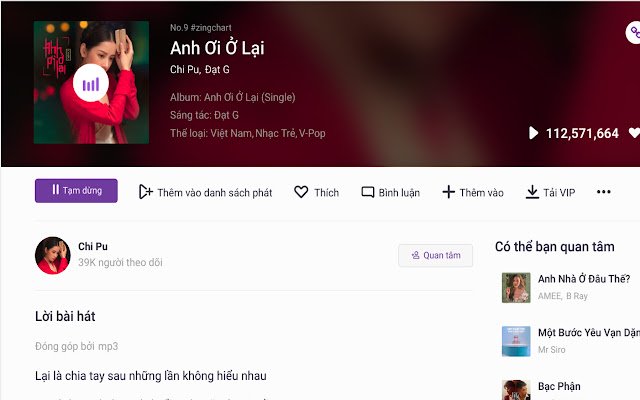 Zing Mp3 Downloader  from Chrome web store to be run with OffiDocs Chromium online