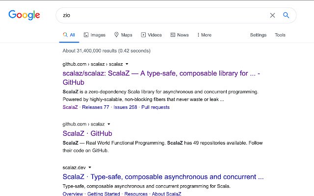 ZIO to ScalaZ  from Chrome web store to be run with OffiDocs Chromium online