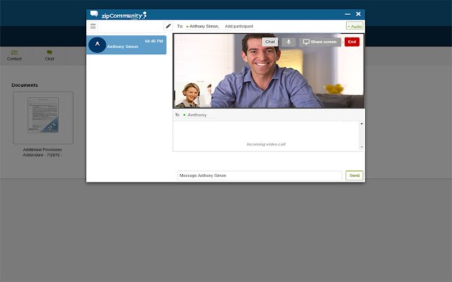 zipCommunity™ Screen Share  from Chrome web store to be run with OffiDocs Chromium online