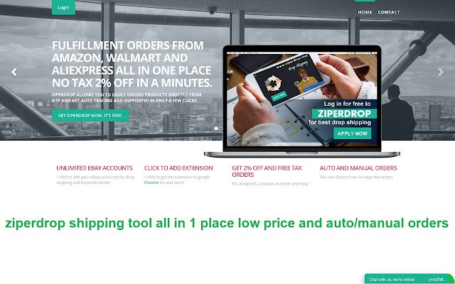Ziperdrop ziperdrop.com Pengimport Produk dari kedai web Chrome untuk dijalankan dengan OffiDocs Chromium dalam talian