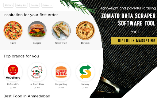 Zomato DBM Extractor from Chrome web store to be run with OffiDocs Chromium online Zomato DBM Extractor from Chrome web store to be run with OffiDocs Chromium online