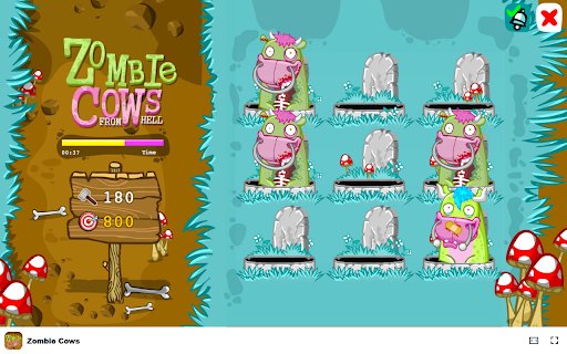 Zombie Cows Game Smack zombie cows and earn points!  from Chrome web store to be run with OffiDocs Chromium online