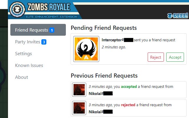 Zombs REEE!  from Chrome web store to be run with OffiDocs Chromium online