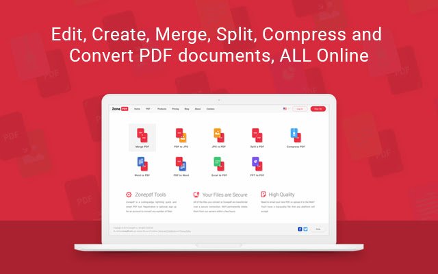 Zone PDF: Edit and Convert PDFs  from Chrome web store to be run with OffiDocs Chromium online