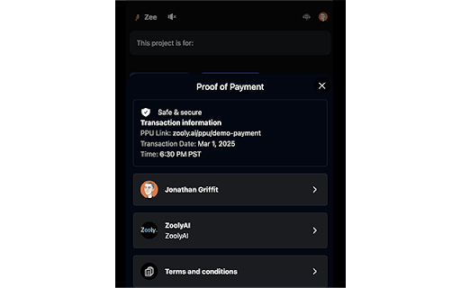 Zooly.ai AI  IP You can Trust!  from Chrome web store to be run with OffiDocs Chromium online