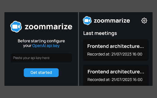 Zoommarize  from Chrome web store to be run with OffiDocs Chromium online