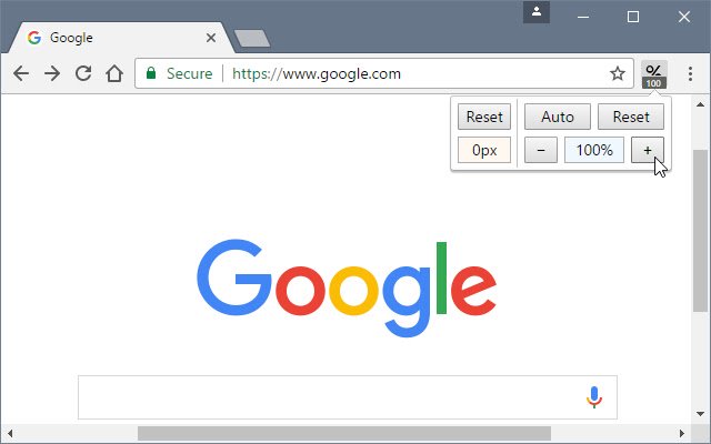 Zoom Page WE  from Chrome web store to be run with OffiDocs Chromium online