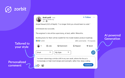 Zorbit  from Chrome web store to be run with OffiDocs Chromium online