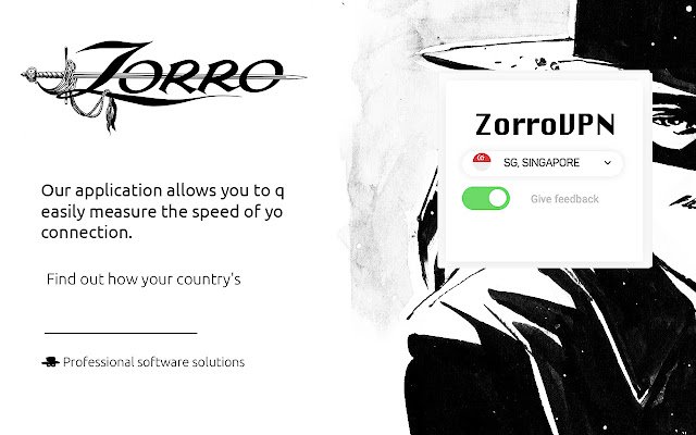 ZorroVPN. VPN  Proxy  from Chrome web store to be run with OffiDocs Chromium online