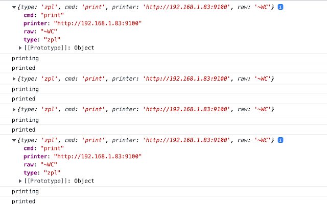 ZPL printer / JS provider  from Chrome web store to be run with OffiDocs Chromium online