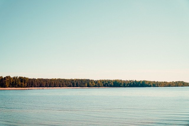 Free download sea beach forest nature horizon free picture to be edited with GIMP free online image editor