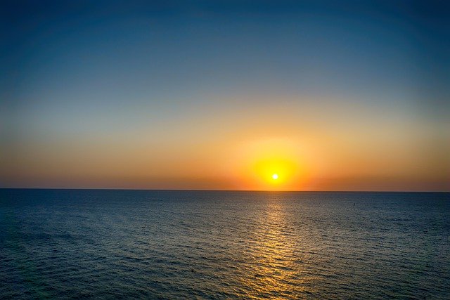 Free download sea evening sky ocean sunset free picture to be edited with GIMP free online image editor