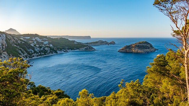 Free download sea ocean islands blue sky cliffs free picture to be edited with GIMP free online image editor