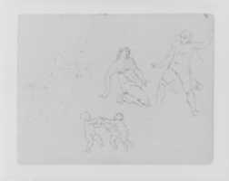 Free download Seated, Bearded Man [Falstaff?]; Lucretia [? and ?]; Three Dancing Putti (from Sketchbook) free photo or picture to be edited with GIMP online image editor