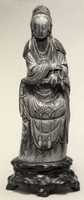 Free download Seated Figure of Guanyin on Rock Base with Carved Armrest free photo or picture to be edited with GIMP online image editor